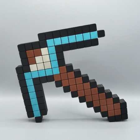 Pioche style pixélisé phosphorescente - 24 cm