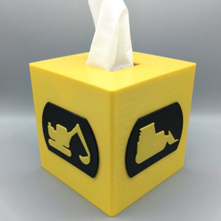 Boîte à mouchoirs carrée thème chantier