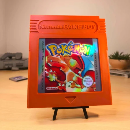 Cartouche Game Boy géante Dracaufeu - Décoration murale rétro gaming rouge