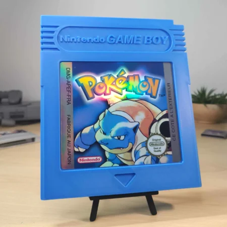 Cartouche Game Boy géante Tortank - Décoration murale rétro gaming bleu